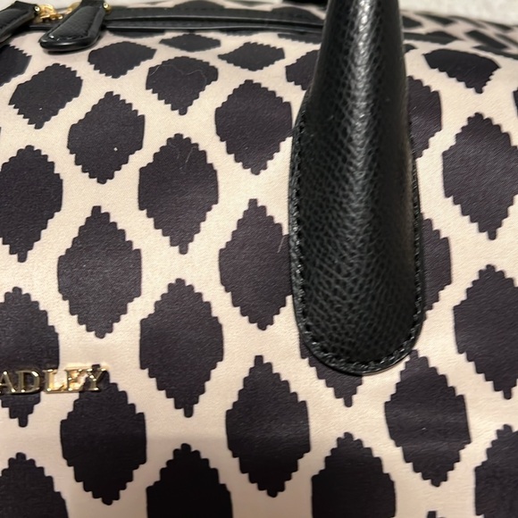 Vera Bradley Travel Duffel Ikat Spots with Genuine Leather Trim - Picture 10 of 12